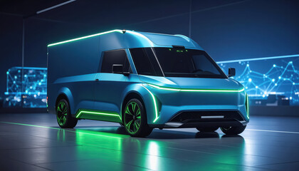 Innovative electric concept vehicle showcasing modern design and advanced features in an urban environment
