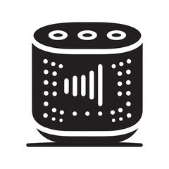 smart speaker vector silhouette clip art logo design illustration