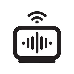 smart speaker vector silhouette clip art logo design illustration