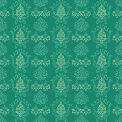 Vector damask seamless pattern background. Classical luxury old fashioned damask ornament, royal victorian seamless texture for wallpapers, textile, wrapping. 