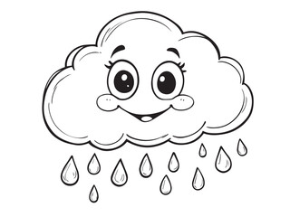 funny cartoon rain vector