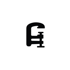 Black clamp icon tool metal