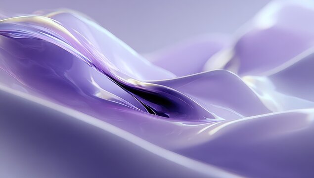 Abstract, fluid, purple shapes. Soft, glowing light