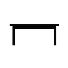 Simple black table icon furniture workshop