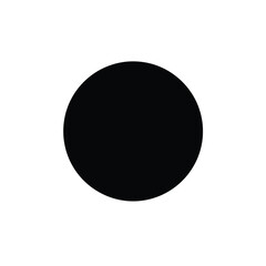 Black circle on white background shape simple