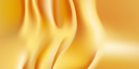 Close-up texture of natural gold silk. Light Golden fabric smooth texture surface background. Smooth elegant gold silk in Sepia toned.