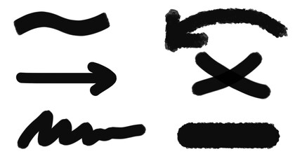 set of black and white icons