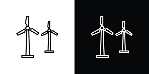 Wind turbine icon vector illustration - high quality black style vector icons