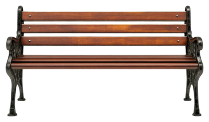 PNG Elegant wooden park bench