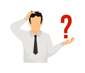 confuse business man illustration