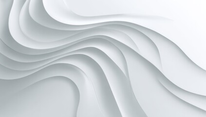 Abstract white wavy layered design (4)