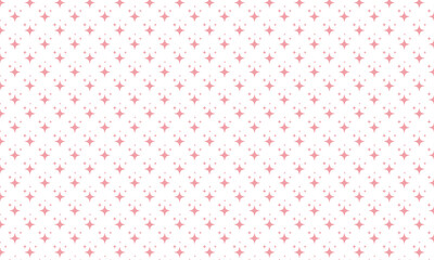 Pink Sparkle Star Burst Seamless Texture on White  Background.