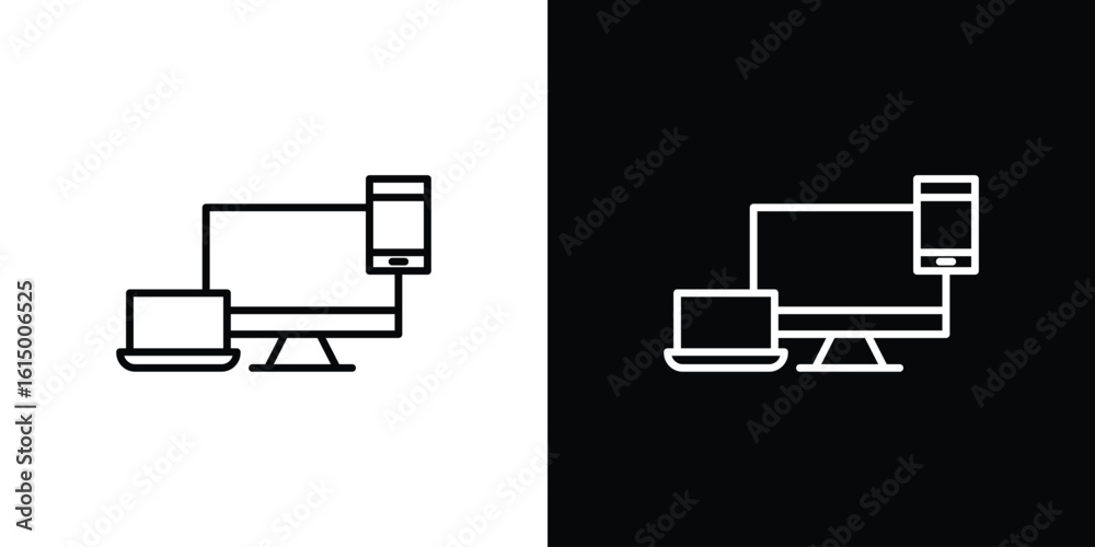 Canvas Prints responsive icon vector illustration - high quality black style vector icons