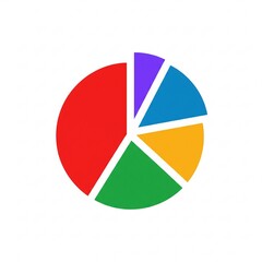 Fototapeta premium Colorful Bar Chart Icon Showing Data Growth