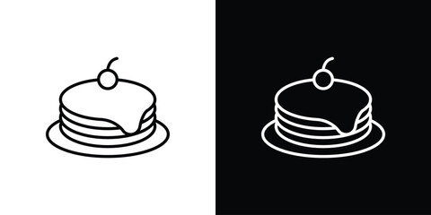 Pancake icon vector illustration - high quality black style vector icons