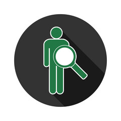 Search user icon isolated on transparent background