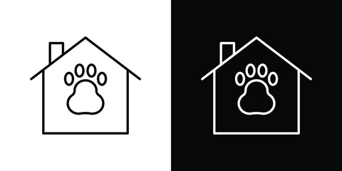 Dog Shelter icon vector illustration - high quality black style vector icons