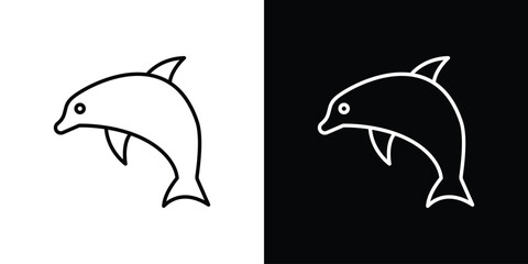 Dolphin icon vector illustration - high quality black style vector icons