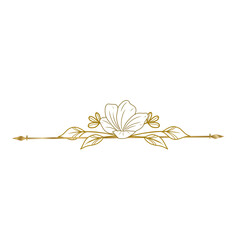 Gold floral divider line 