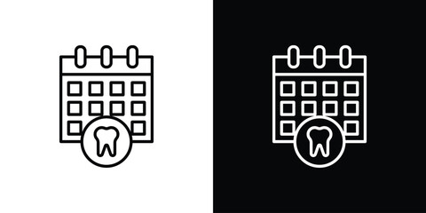 Dental appsointment icon vector illustration - high quality black style vector icons