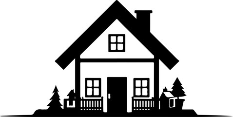 house silhouette vector