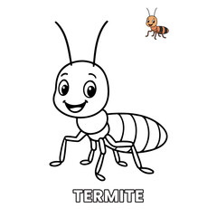 Termite Insect Animal Children Coloring Pages