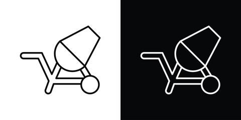 cement mixers icon vector illustration - high quality black style vector icons