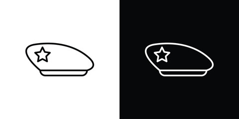 Beret icon vector illustration - high quality black style vector icons