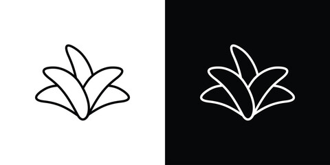 Aloe vera icon vector illustration - high quality black style vector icons