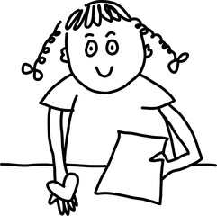 Helpful Hand-Drawn Face Illustration