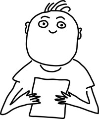 Proud Hand-Drawn Face Illustration