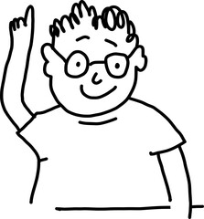 Problem-Solving Hand-Drawn Face Illustration