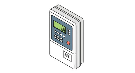 Security System Control Panel Device Isolated White Background