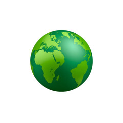 Naklejka premium spherical globe on white background