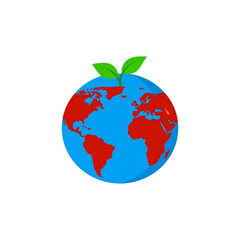 Obraz premium spherical globe on white background