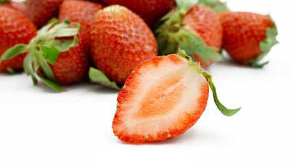 strawberry isolated on the white background
