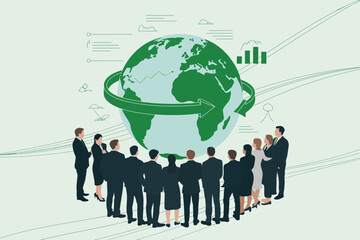 Global Business Team Strategy for Sustainability and Growth Around the World