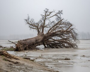 dead tree on the beach