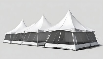 Row of White Event Tents for Outdoor Party