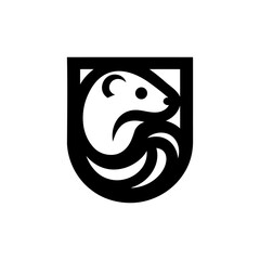Artistic Least Weasel Logo Design