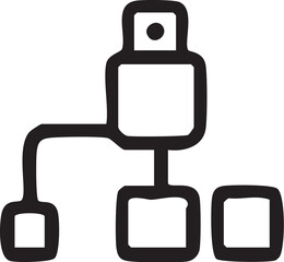 Obraz premium Simple Flowchart Diagram Icon for Business.