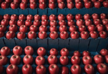 A Photographic Ode to Freshly Picked Red Apples in Vivid Detail
