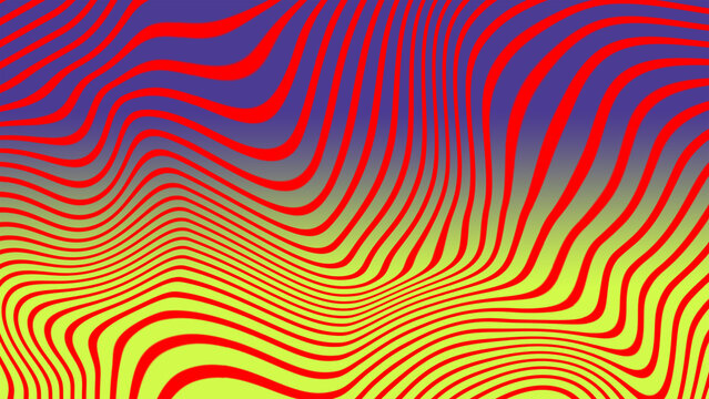 Red waves flowing from dusk till dawn an artistic expression of metamorphosis and transitions in