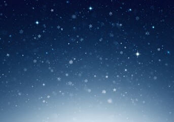 A winter-themed background with a deep blue gradient, Blue winter background with snow and snowflackes. a scattering of white snowflakes and small sparkles at the top, digital art, 
