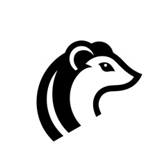 Least Weasel Icon in Black