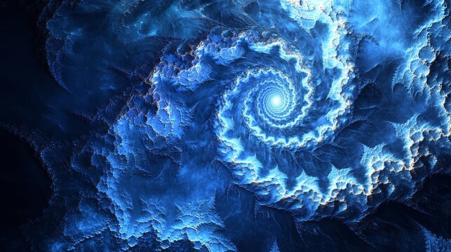 Fototapeta geometry blue fractal