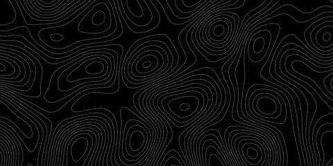 topographic contours map background .Abstract Topographic Contour Line Art Pattern on a Dark Background