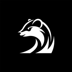 Bold Horned Weasel Logo Template