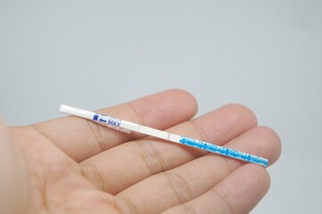 An air of anticipation and excitement filled the air as the pregnancy test showed a clear line, a beautiful symbol of new beginnings and the joyous journey of motherhood.