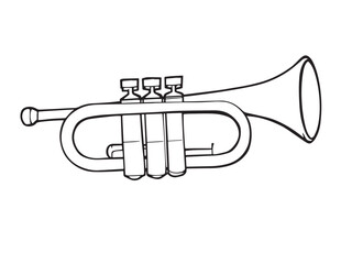 Obraz premium Minimalist music instruments in hand drawn outline
